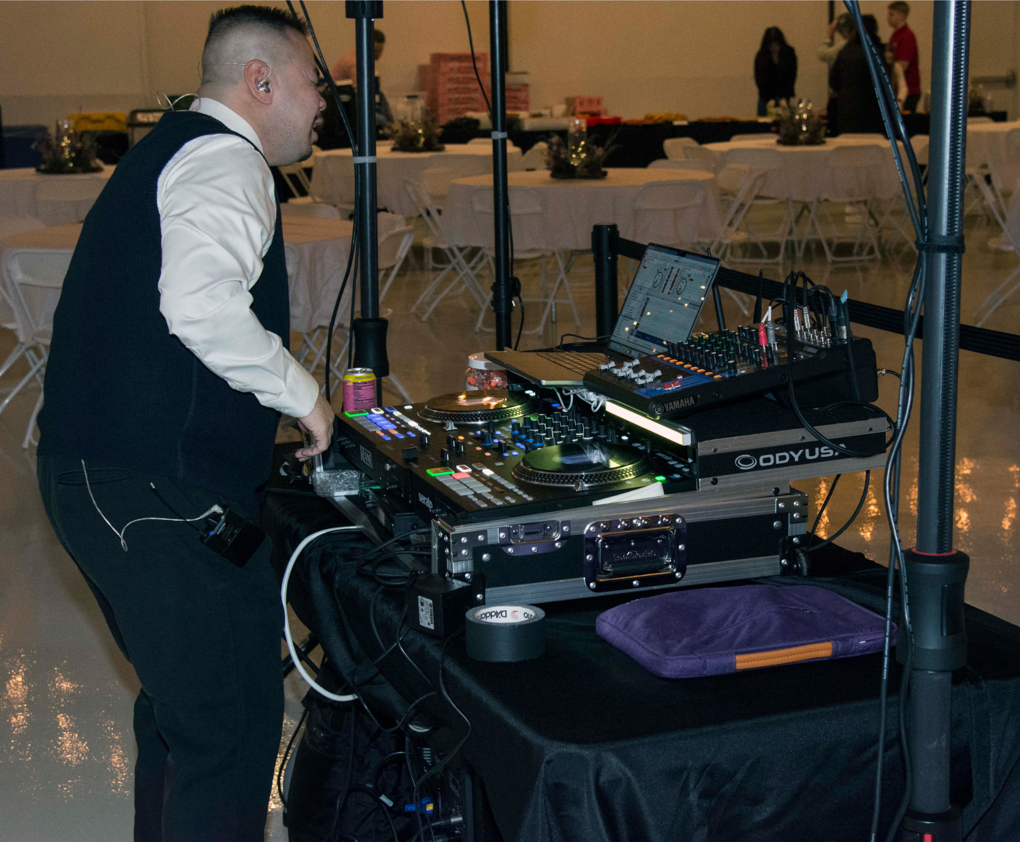DJ Mikey performing at event