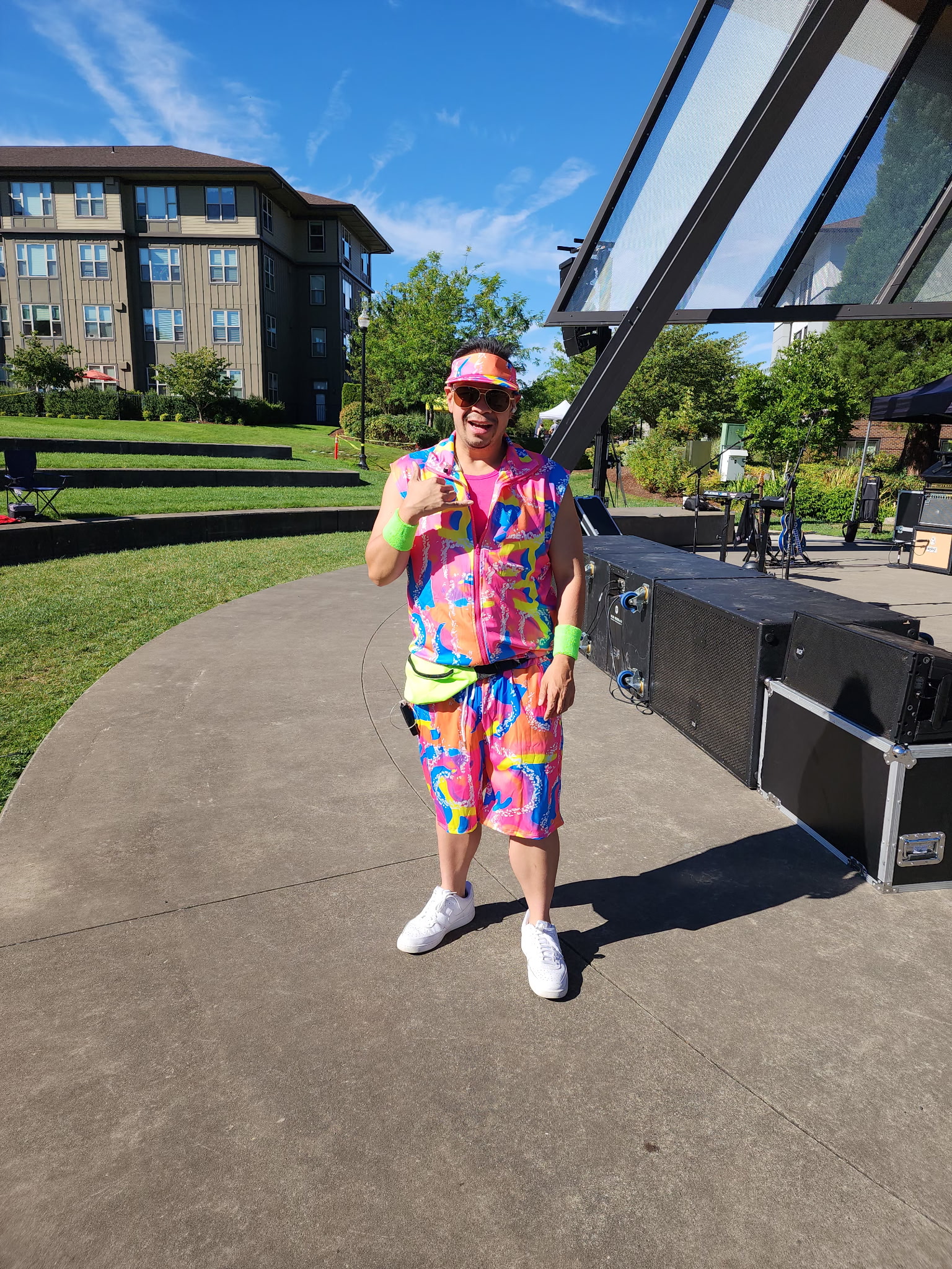 DJ Mikey at outdoor event